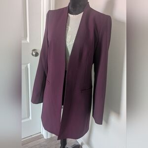 Women's Collarless Rollback Cuff Jacket